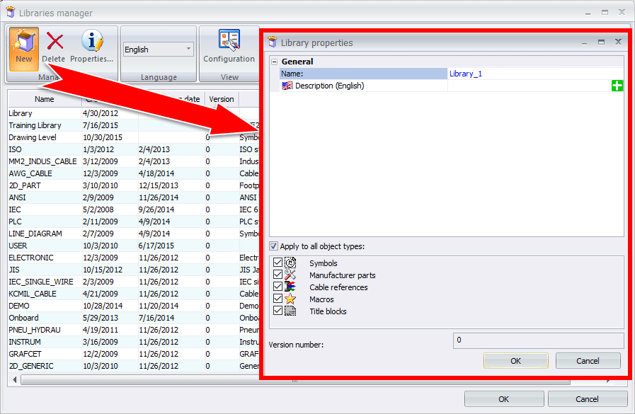 , Setting up a Library to Group Objects in SOLIDWORKS Electrical Schematic