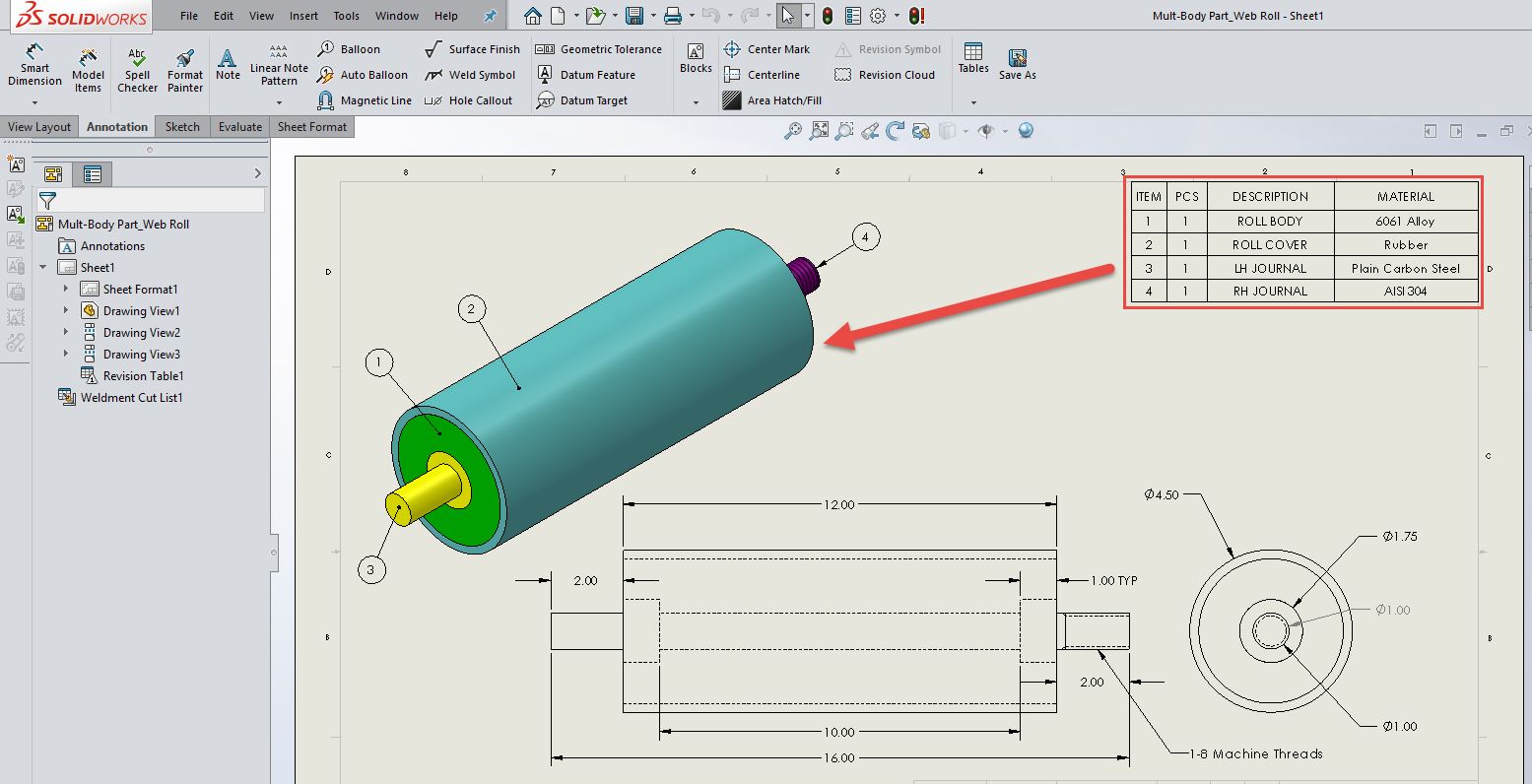 , SOLIDWORKS Weldment Feature for Multibody Parts To Get Cut List BOM