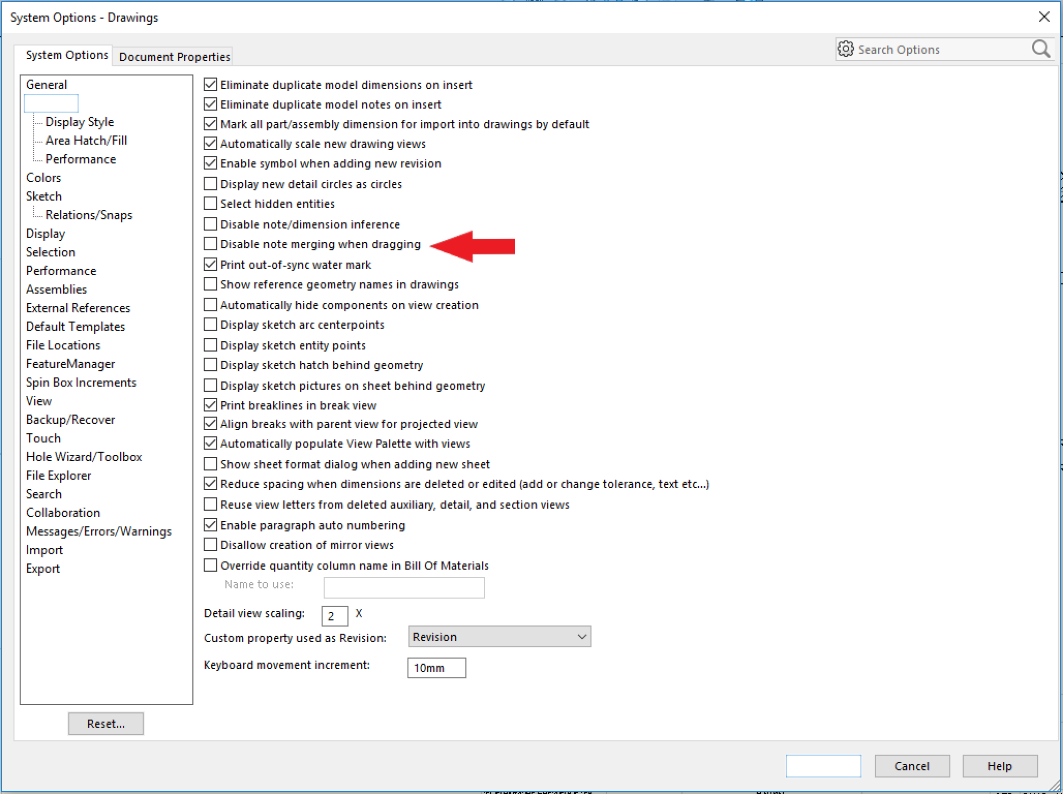 , SOLIDWORKS &#8211; Drawing Library Text