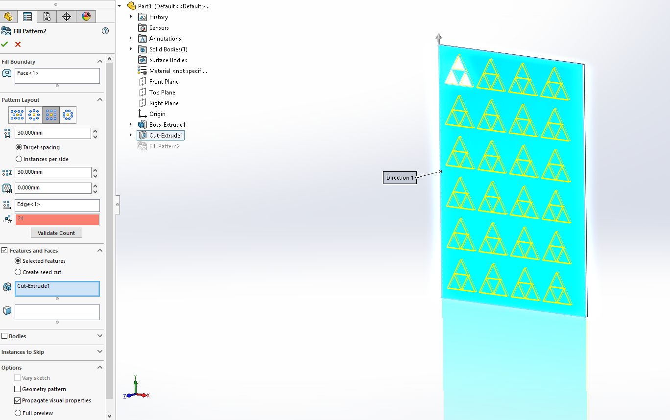 , SOLIDWORKS: Fill Patterns