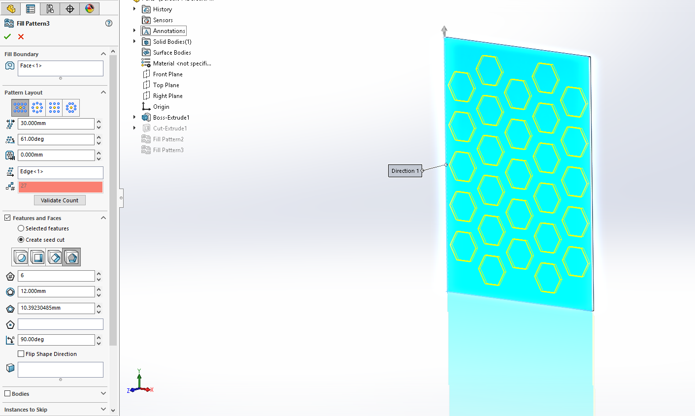 , SOLIDWORKS: Fill Patterns