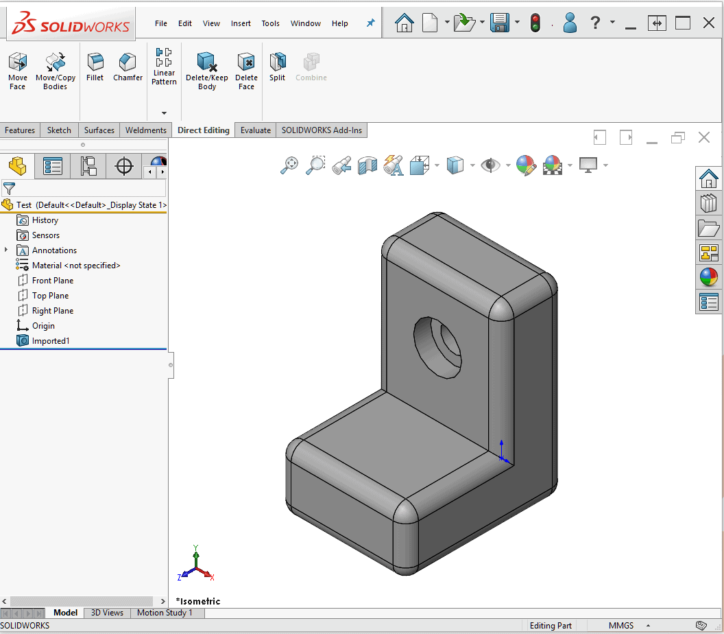 , Simple Methods for Editing Imported Solids