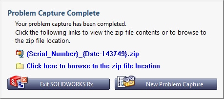 , How Do I Create a SOLIDWORKS Rx Problem Capture?