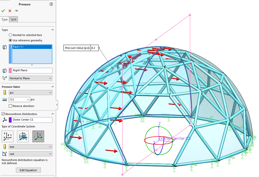 , SOLIDWORKS Simulation: Nonuniform Force and Pressure Loading in Spherical Coordinate Systems