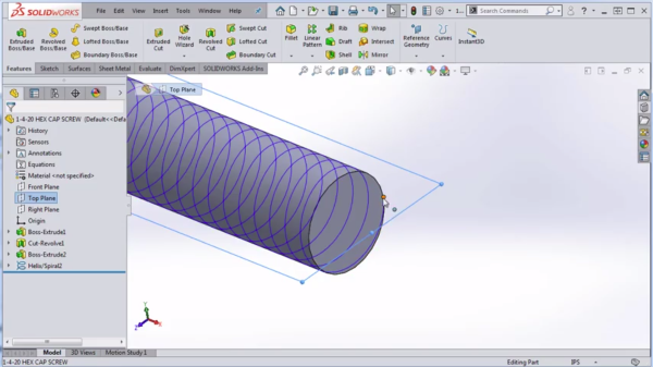 make threads in SOLIDWORKS