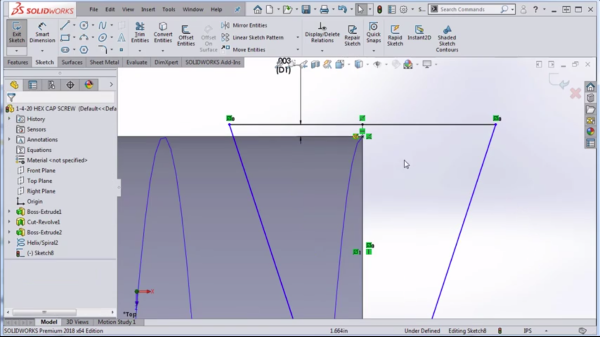 make threads in SOLIDWORKS