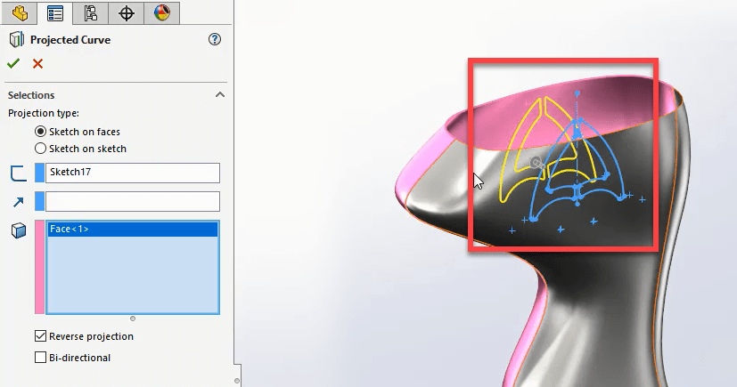 , SOLIDWORKS 2019 What&#8217;s New &#8211; Projected Curves &#8211; #SW2019
