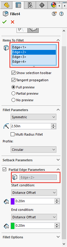 , SOLIDWORKS 2019 What’s New – Creating Partial Chamfers and Fillets – #SW2019