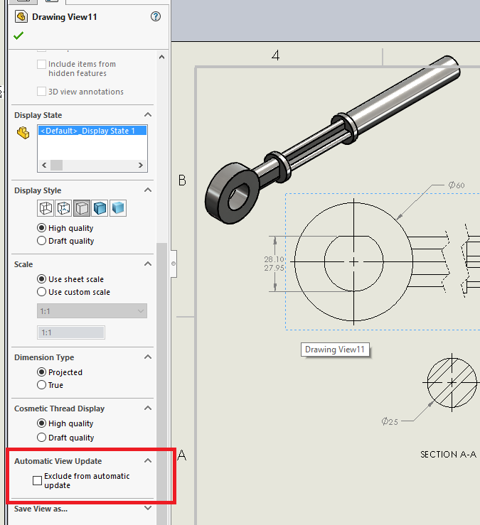 , SOLIDWORKS 2019 What’s New – Automatic View Updates and Displaying Scroll Bars