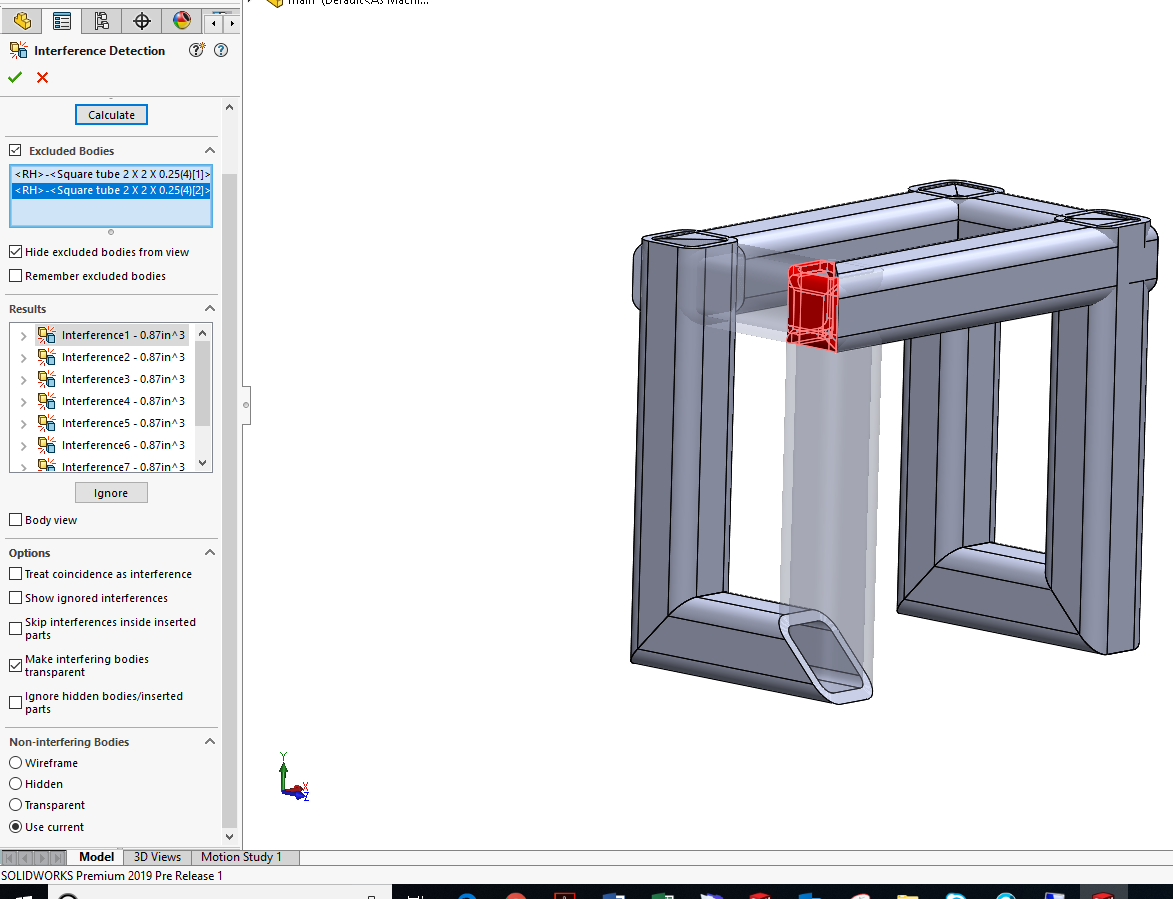 , SOLIDWORKS 2019 What’s New – Interference Detection in Multi-Body Parts – #SW2019