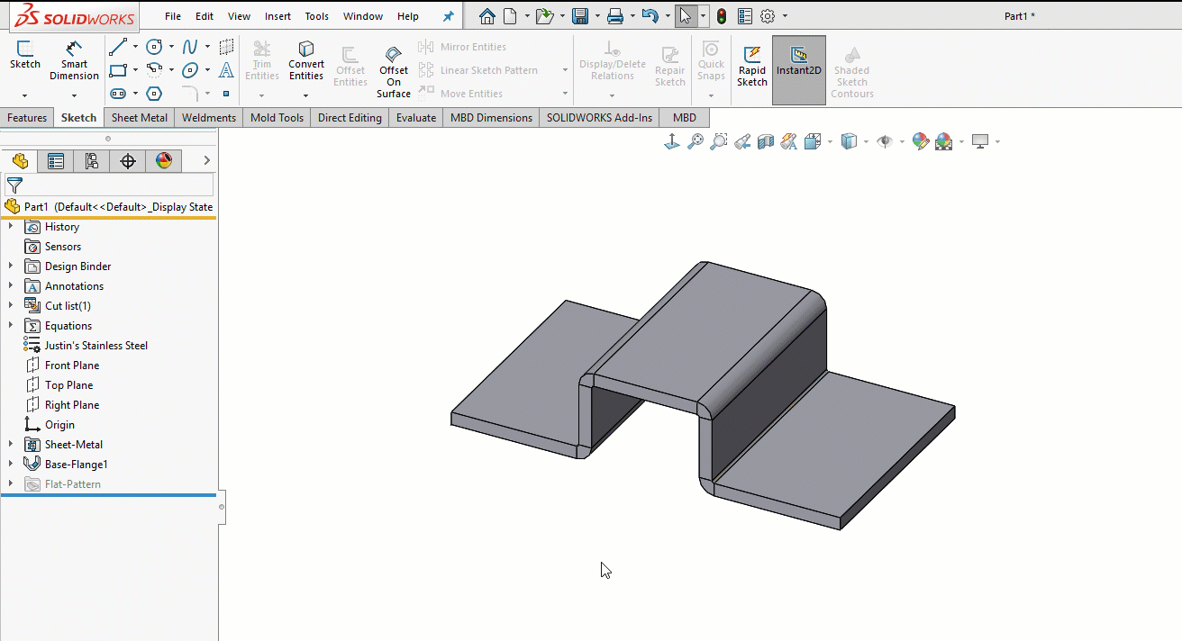 , SOLIDWORKS 2019 What&#8217;s New &#8211; Linking Materials and Sheet Metal Parameters &#8211; #SW2019