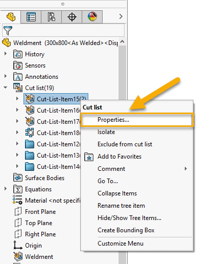 , SOLIDWORKS 2019 What’s New – Cut List Configuration – #SW2019