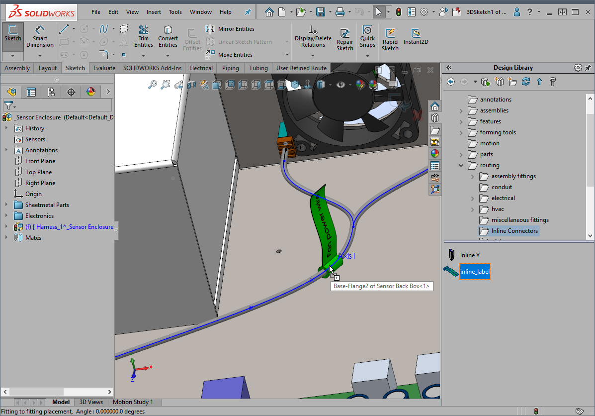 , SOLIDWORKS 2019 What’s New – Routing Enhancements: Inline Components – #SW2019