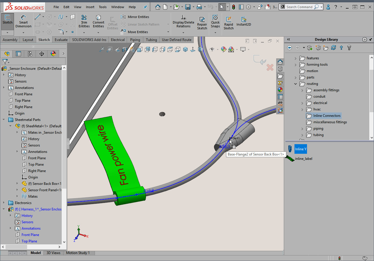 , SOLIDWORKS 2019 What’s New – Routing Enhancements: Inline Components – #SW2019