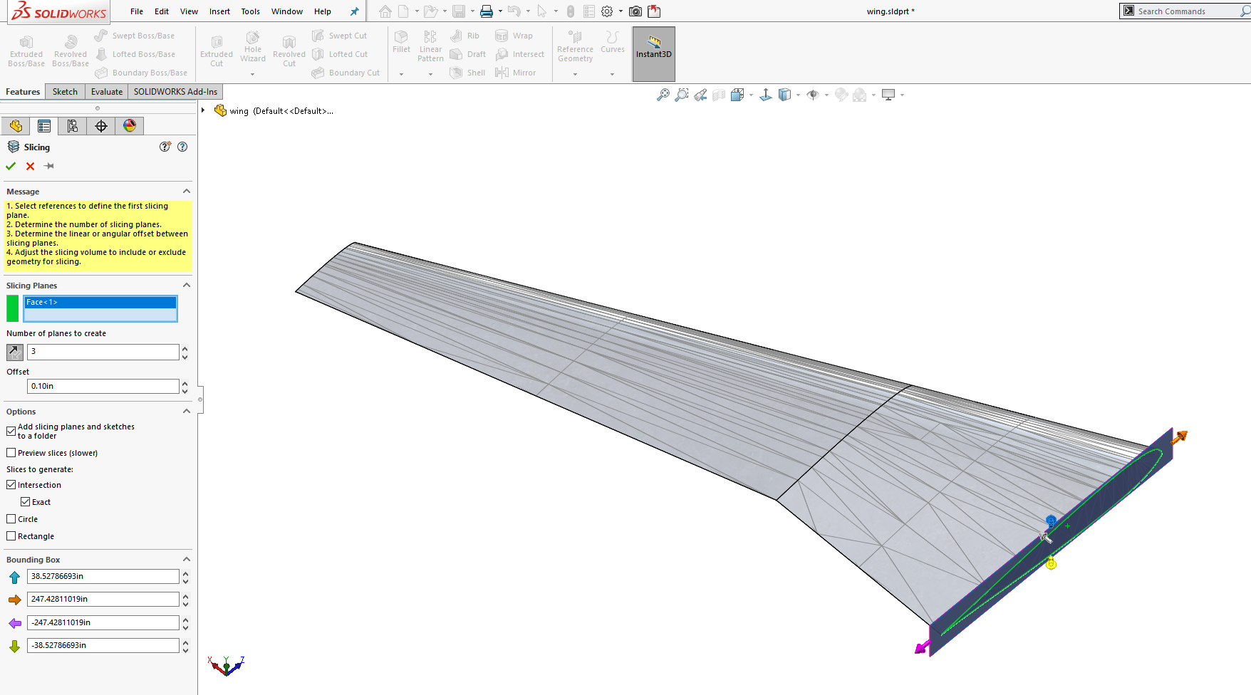 , SOLIDWORKS 2019 What’s New – Slicing Mesh BREP Bodies Using Planar Entities – #SW2019