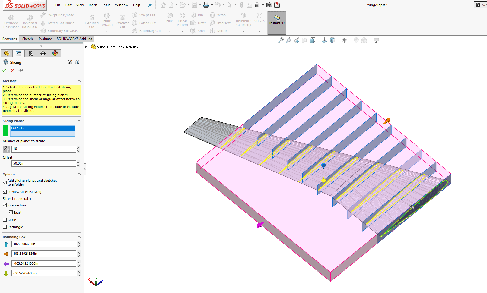 , SOLIDWORKS 2019 What’s New – Slicing Mesh BREP Bodies Using Planar Entities – #SW2019