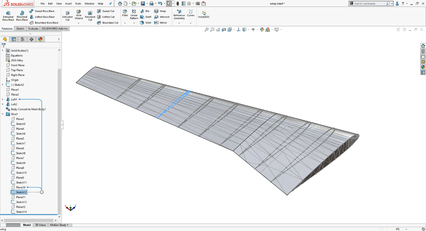 , SOLIDWORKS 2019 What’s New – Slicing Mesh BREP Bodies Using Planar Entities – #SW2019