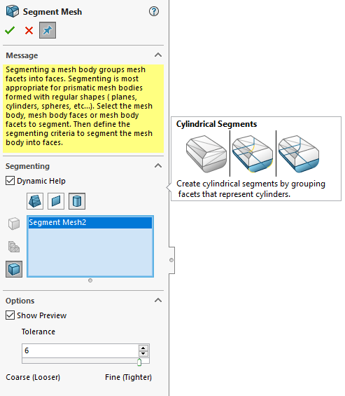 , SOLIDWORKS 2019 What’s New – Segmented Imported Mesh Body Tool – #SW2019