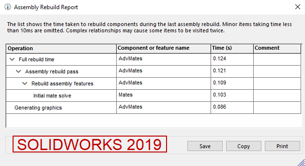, SOLIDWORKS 2019 What’s New – Performance Evaluation – #SW2019