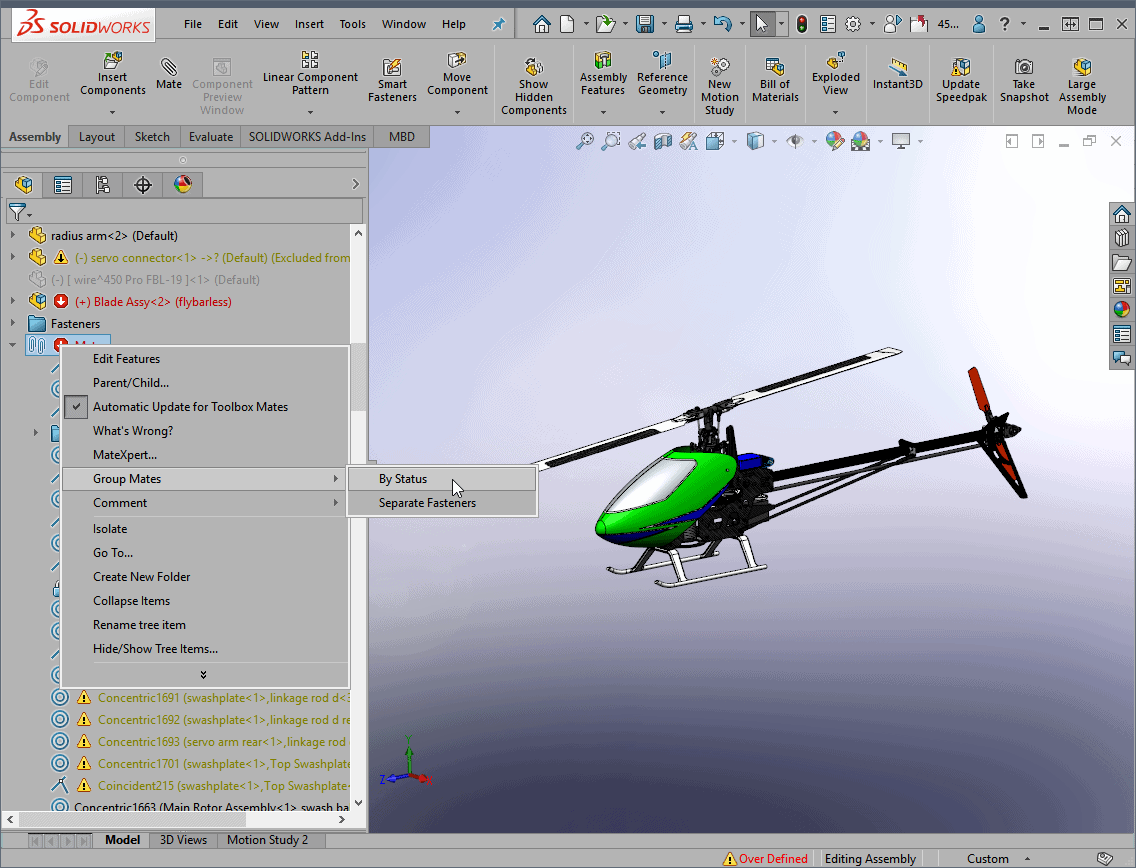 , SOLIDWORKS 2019 What’s New – Grouping Mates and Separating Fasteners – #SW2019