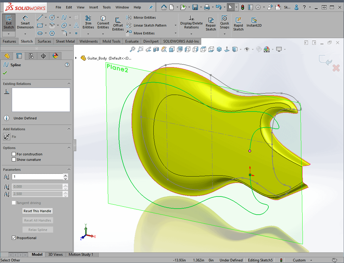 , SOLIDWORKS 2019 What’s New – Editing Generic Splines – #SW2019