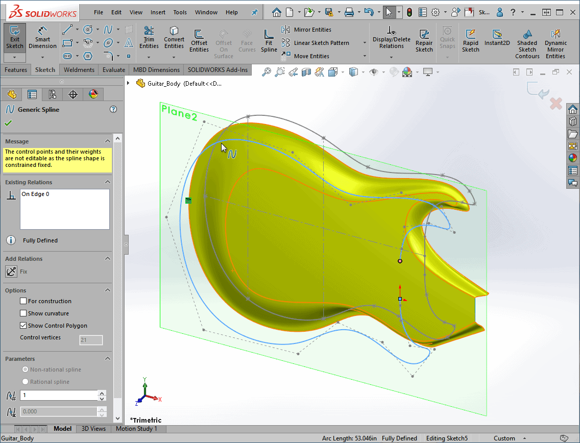 , SOLIDWORKS 2019 What’s New – Editing Generic Splines – #SW2019