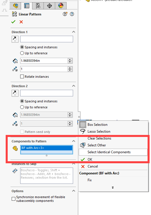 , SOLIDWORKS 2019 What’s New – Select Identical Components During Other Commands – #SW2019