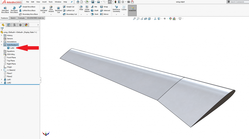 , SOLIDWORKS 2019 What’s New – Slicing Mesh BREP Bodies Using Planar Entities – #SW2019