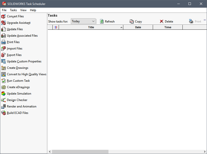 , Converting to DXF using the Task Scheduler