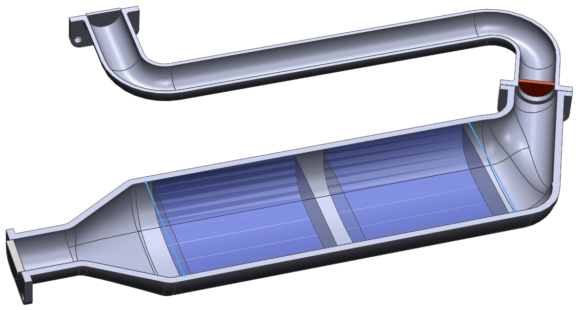 催化转化器的SOLIDWORKS Flow仿真