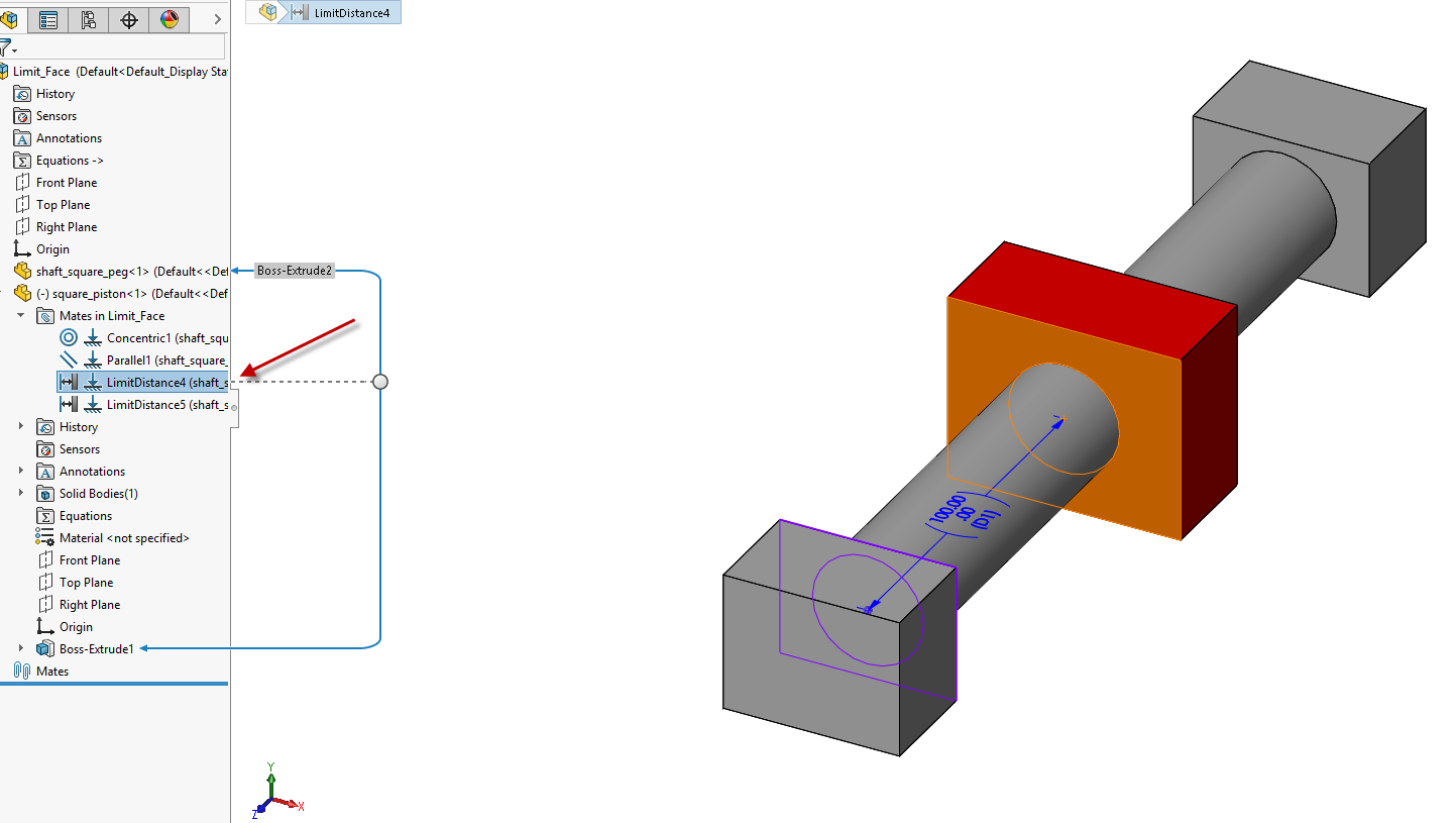 , Limit Distance with Two Faces