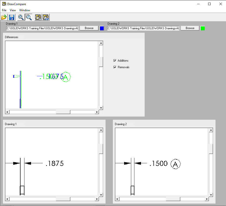 , SOLIDWORKS Free Tools – Utilities – Compare Drawings