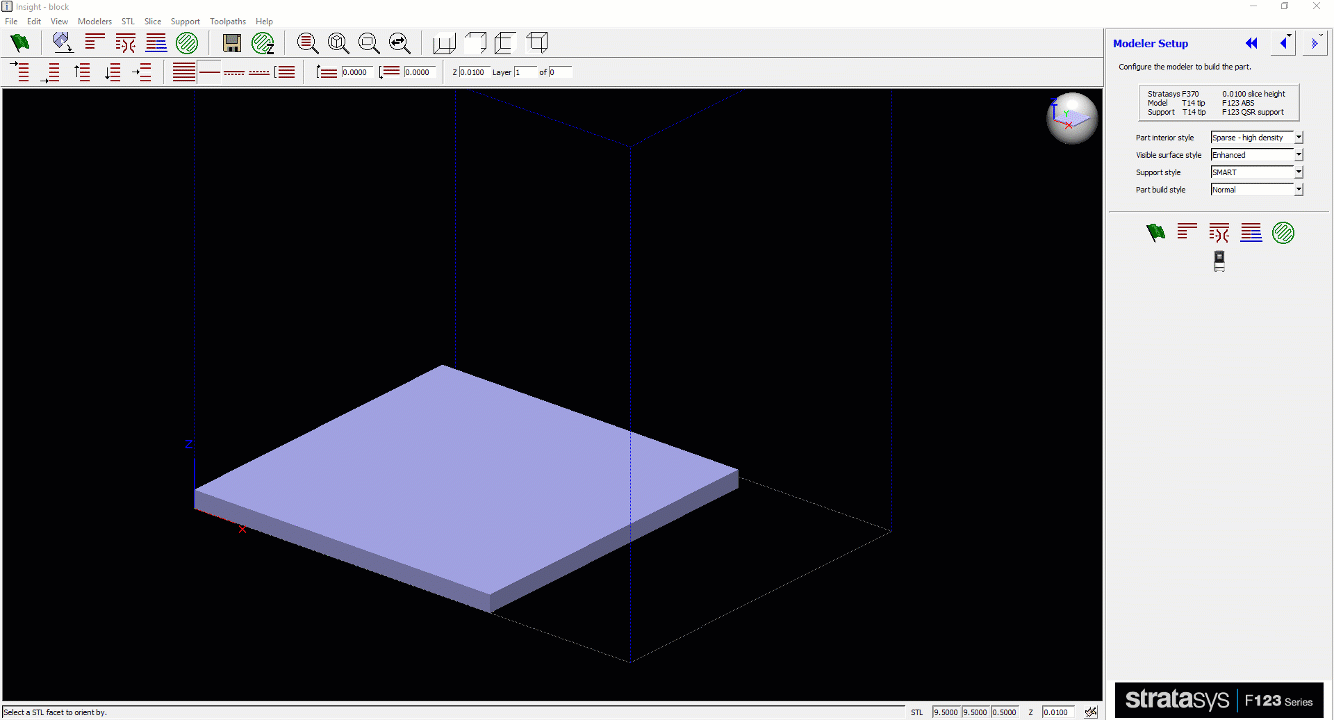 , Preventing Large Part Curling – Using Insight 3D Printing software