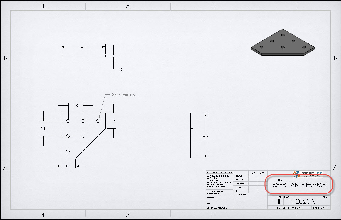 , SOLIDWORKS &#8211; Multiple Parts In a Single Drawing
