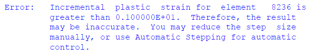 , SOLIDWORKS Simulation: Causes of Incremental Strain Error