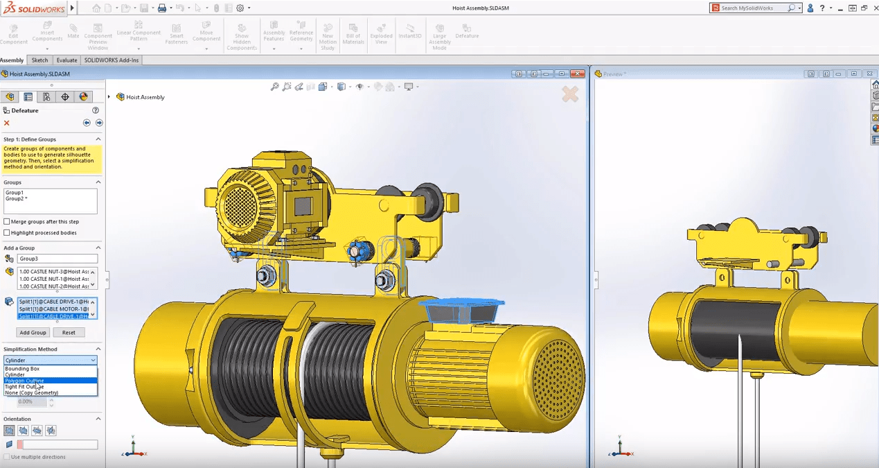 solidworks 2019 defeature 