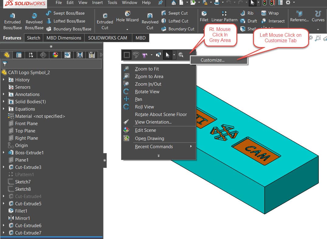 , SOLIDWORKS Free Tools: Customizing Your Graphics Area Context Toolbar