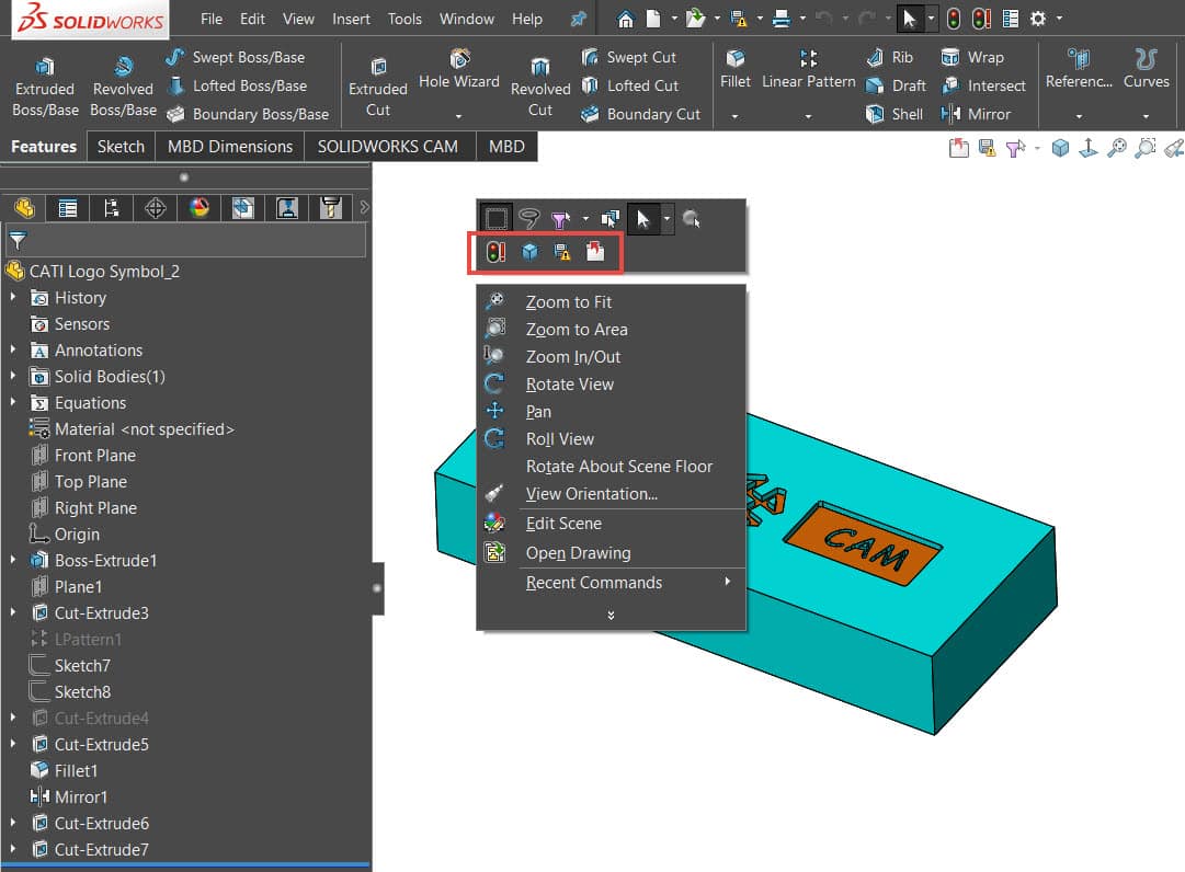 , SOLIDWORKS Free Tools: Customizing Your Graphics Area Context Toolbar
