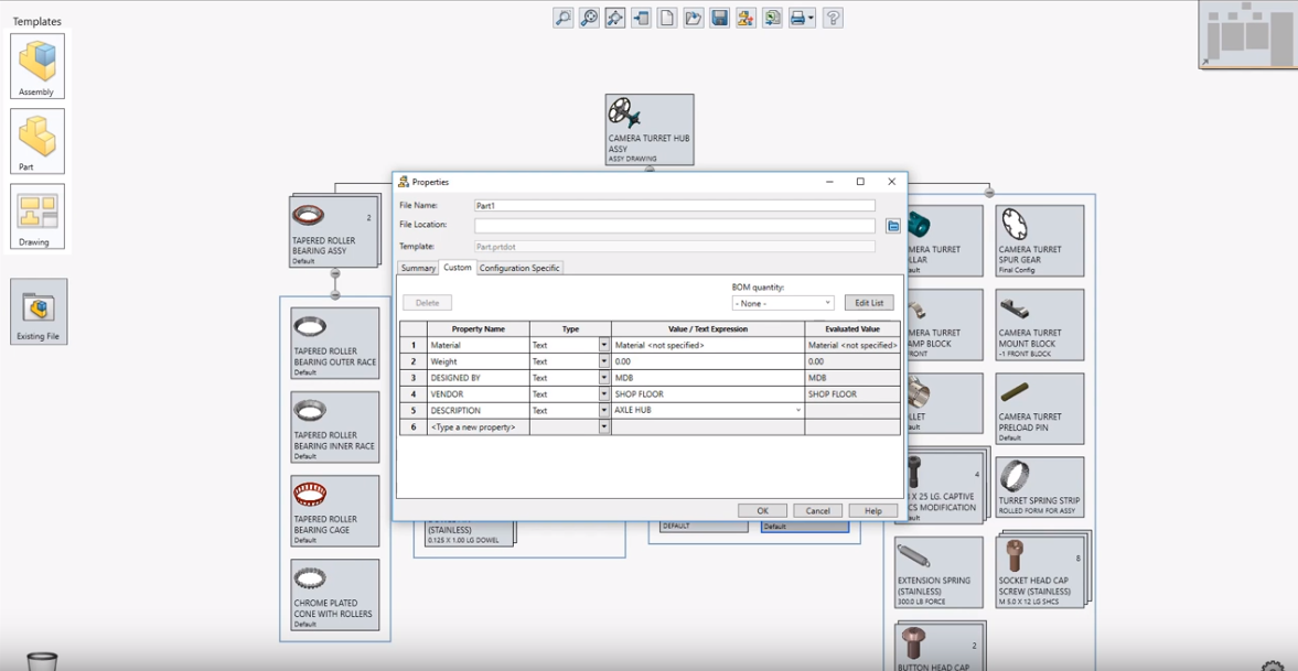 add new items SOLIDWORKS Treehouse 2019