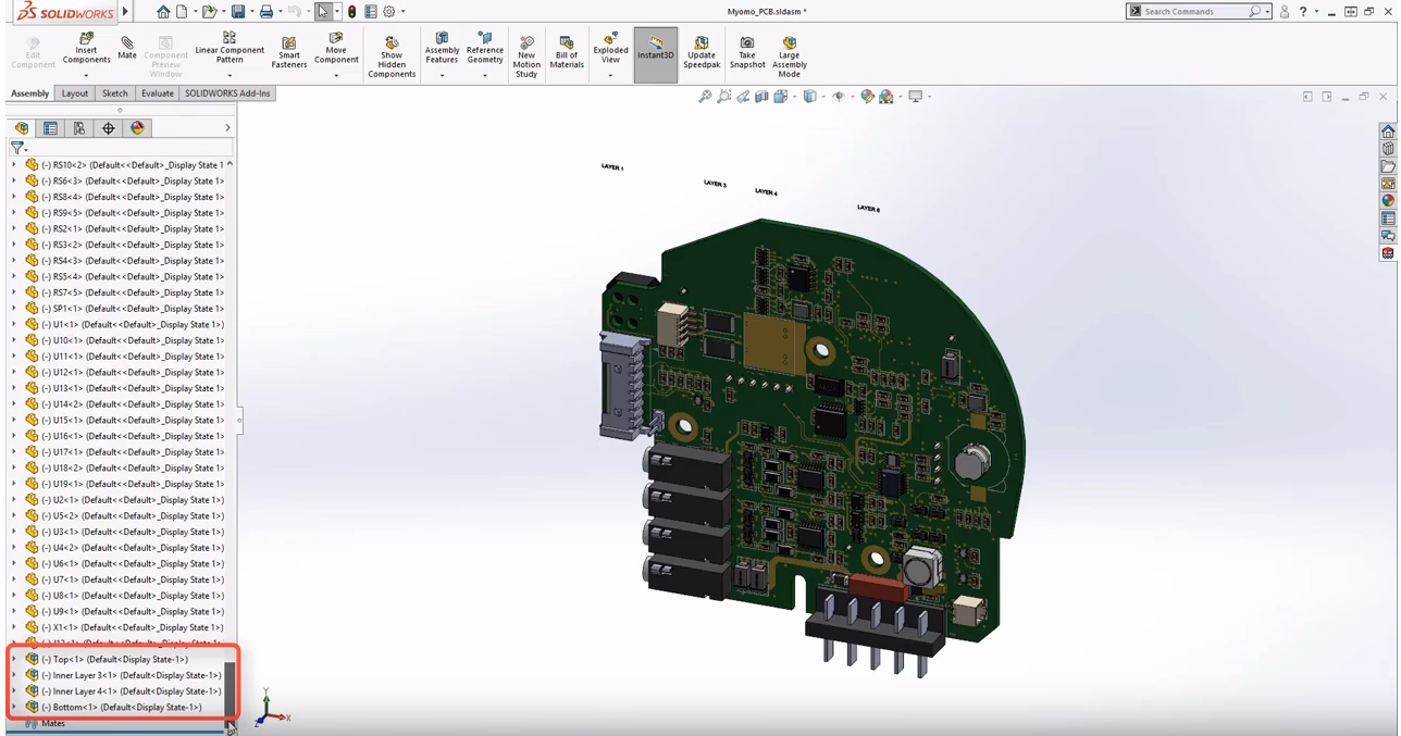 SOLIDWORKS PCB 2019 copper layer