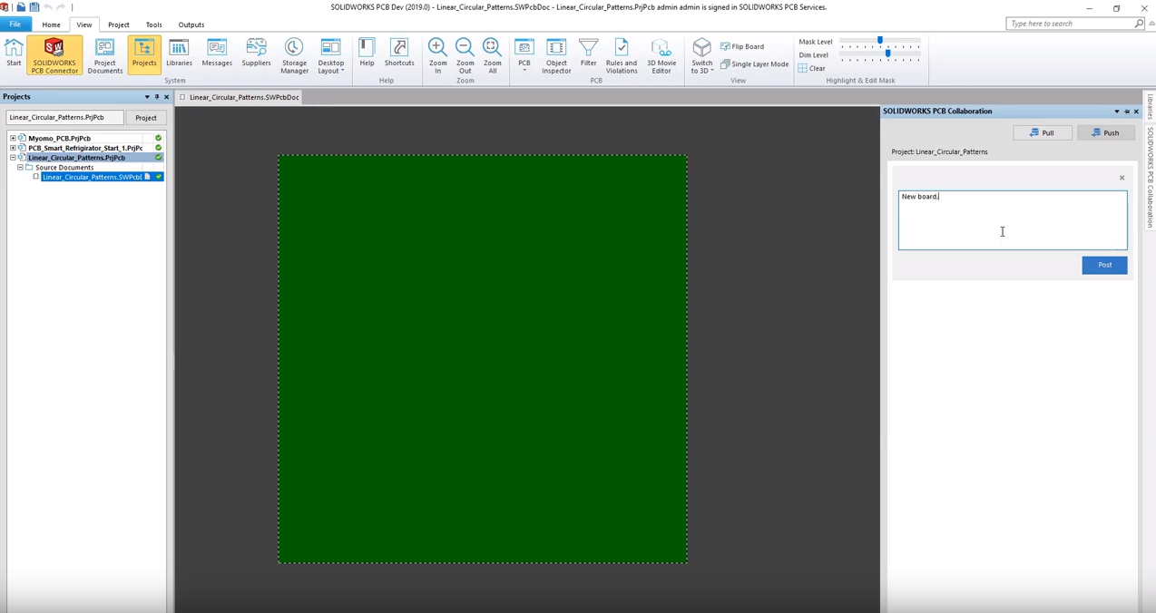 SOLIDWORKS PCB 2019 board