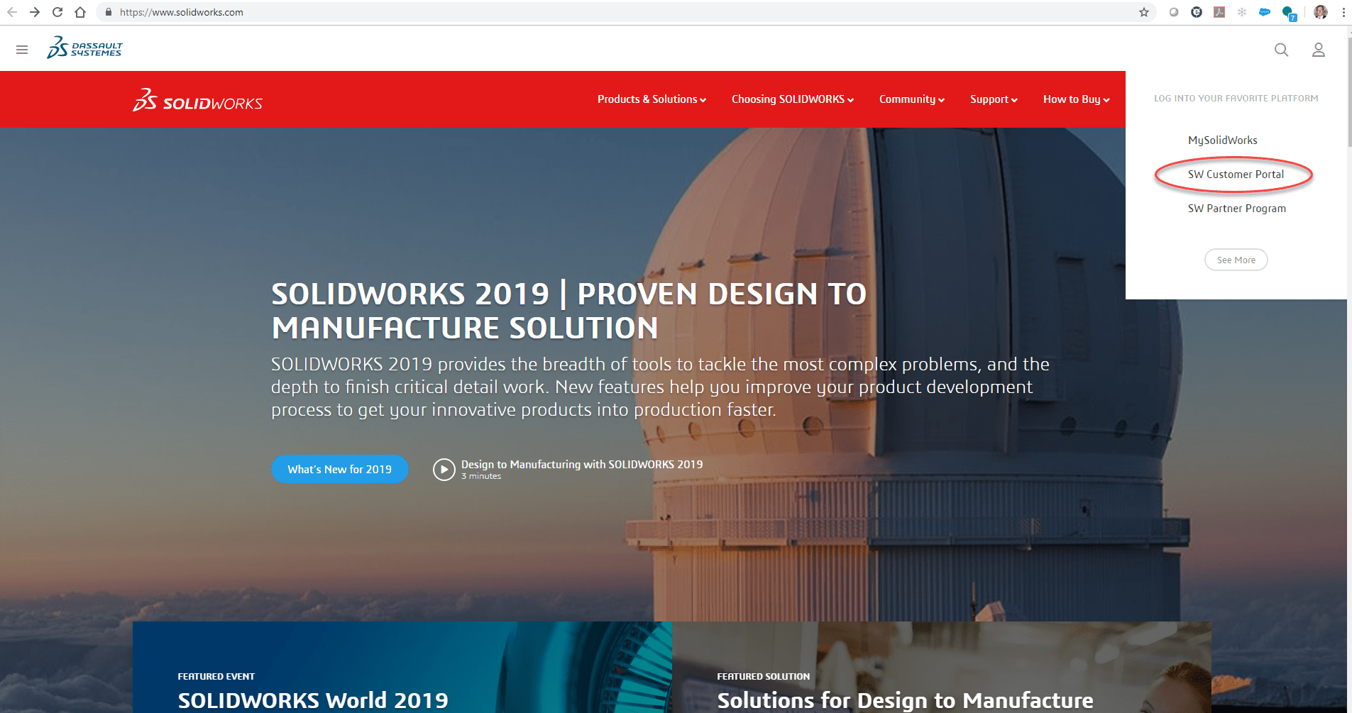 solidworks subscription customer portal