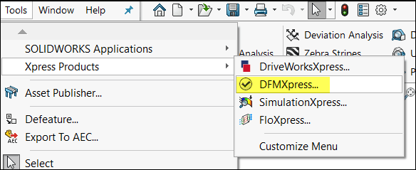 , SOLIDWORKS Free Tools: DFMXpress