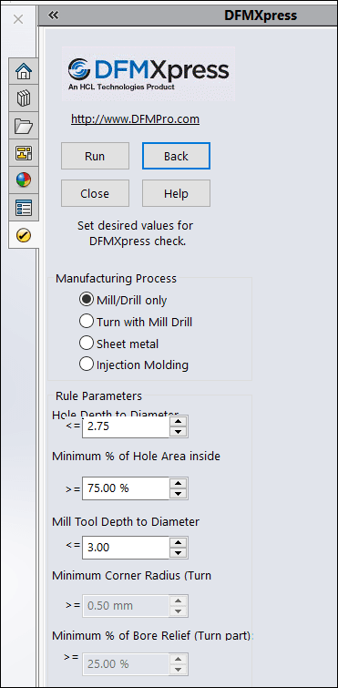 , SOLIDWORKS Free Tools: DFMXpress