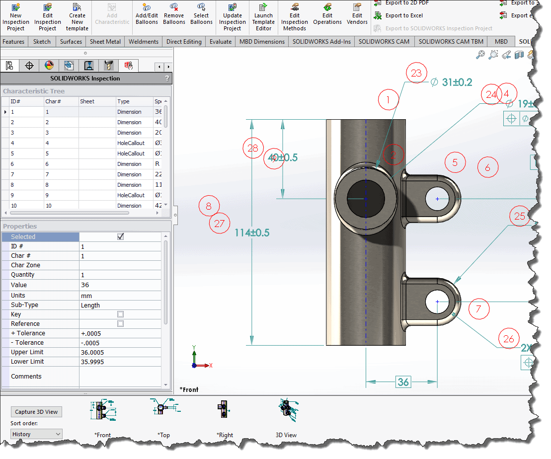 , SOLIDWORKS Technical Communication: Inspection Reports