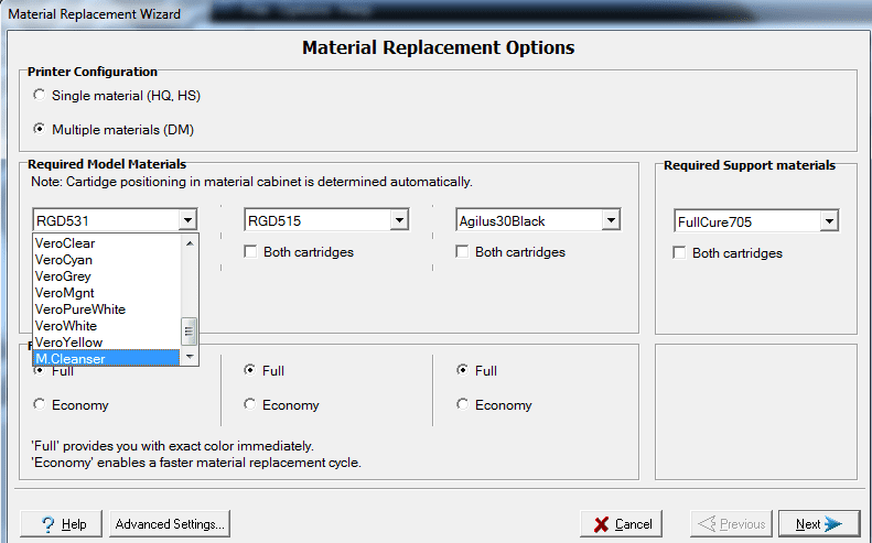 , How to flush out an Objet Connex Printer