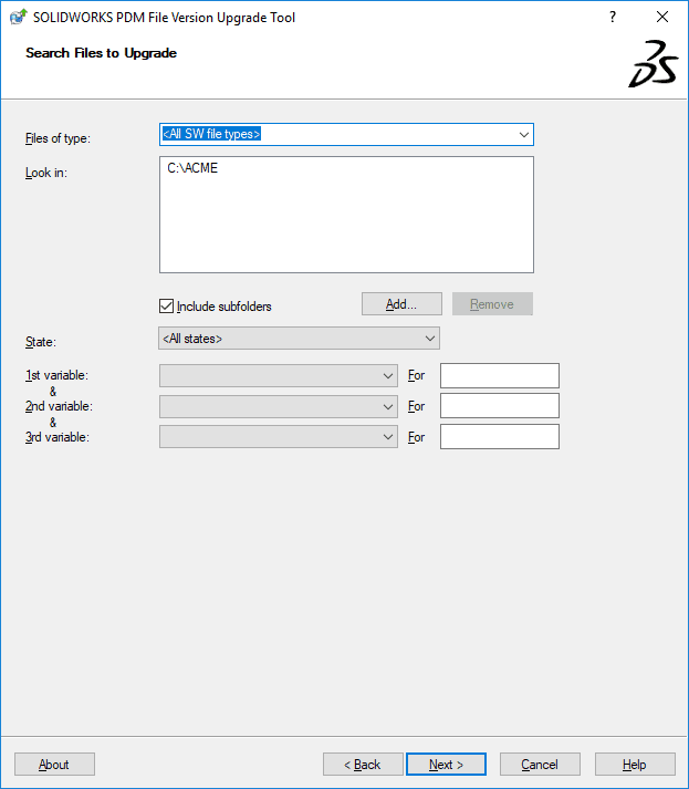 select upgrade tool