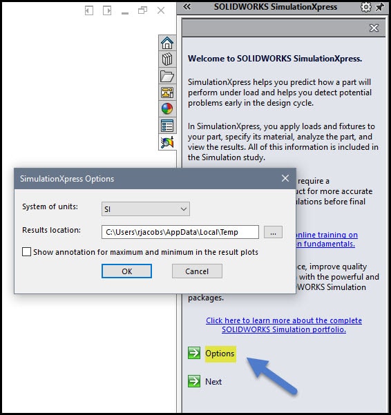 SOLIDWORKS Simulation Maximum Annotation in Probe Tool