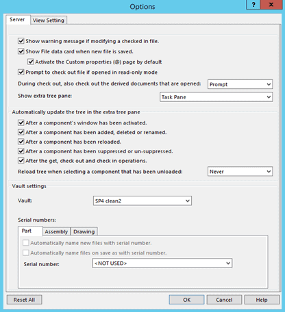 solidworks pdm add in server