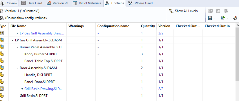 what is pdm where used tab